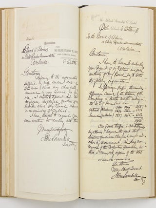 Two volumes of nineteenth century South Australian Parliamentary Papers relating to ports and harbors, together with a small quantity of related manuscript material, collected by Geoffrey Ingleton