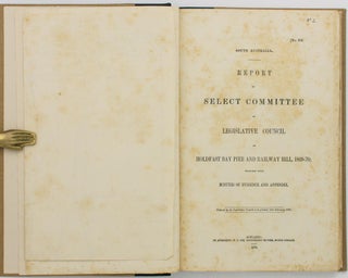 Two volumes of nineteenth century South Australian Parliamentary Papers relating to ports and harbors, together with a small quantity of related manuscript material, collected by Geoffrey Ingleton