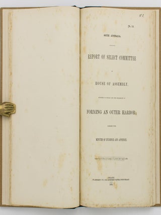 Two volumes of nineteenth century South Australian Parliamentary Papers relating to ports and harbors, together with a small quantity of related manuscript material, collected by Geoffrey Ingleton
