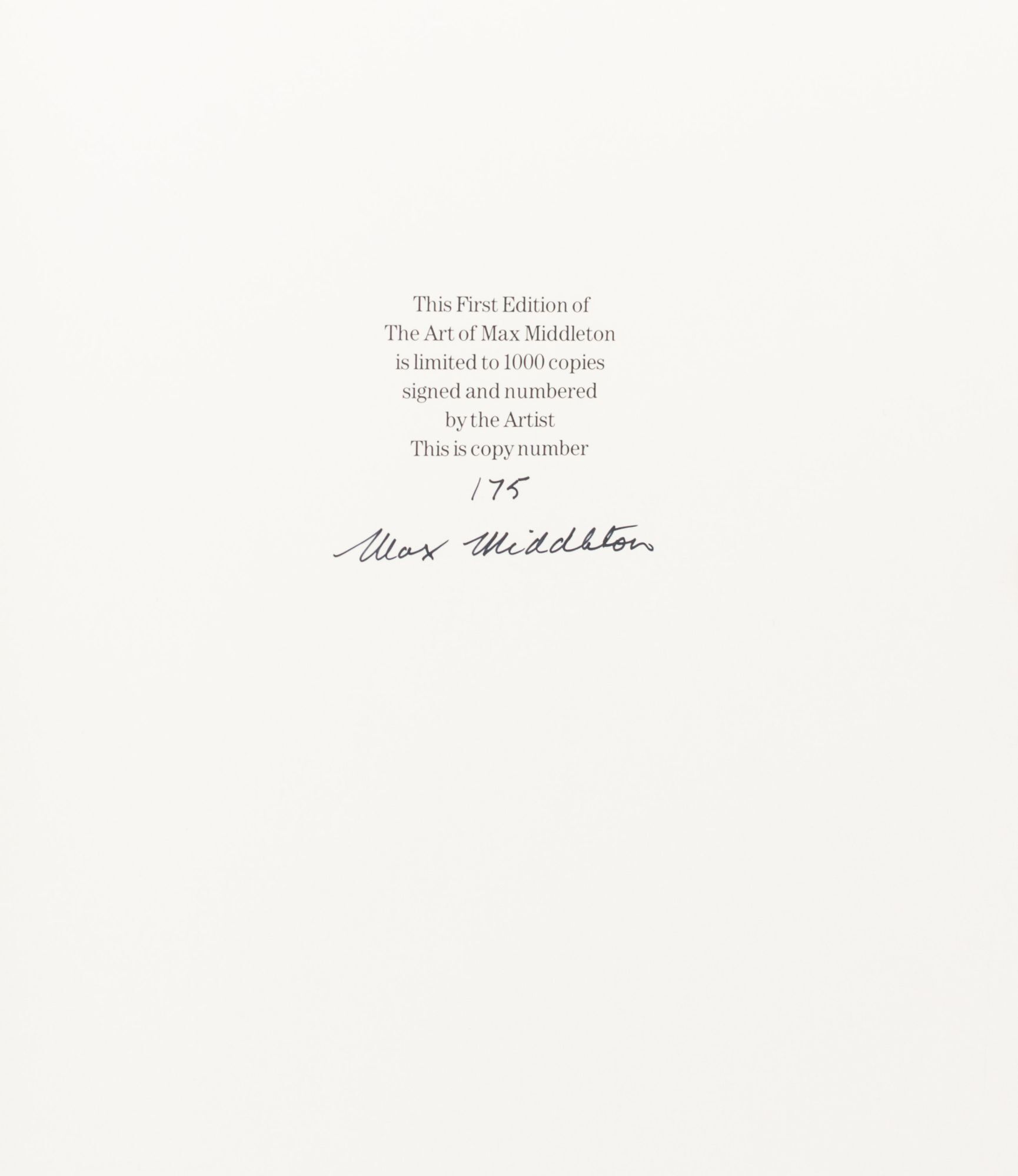 The Art of Max Middleton | Max MIDDLETON, Peter John COOK | First Edition