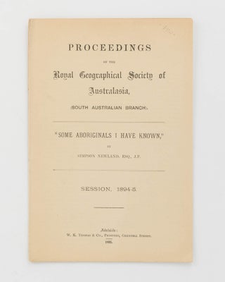 Item #83600 'Some Aboriginals I Have Known'. Simpson NEWLAND