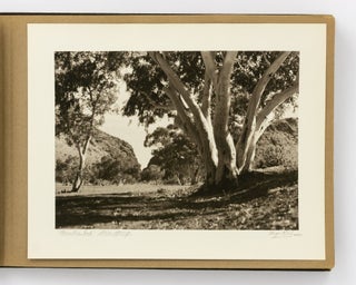 An album of 25 bromoil prints of Central Australia, individually captioned and signed by the photographer