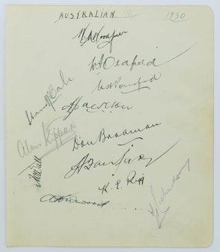 Item #86595 A detached autograph album leaf (195 × 165 mm) signed (mainly in ink) by twelve...