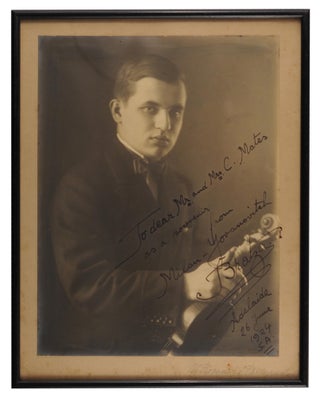A collection of twelve vintage photographs of international musicians and singers, inscribed and signed to Adelaide impresario Clarence Mates and his wife from the mid-1920s to the early 1930s
