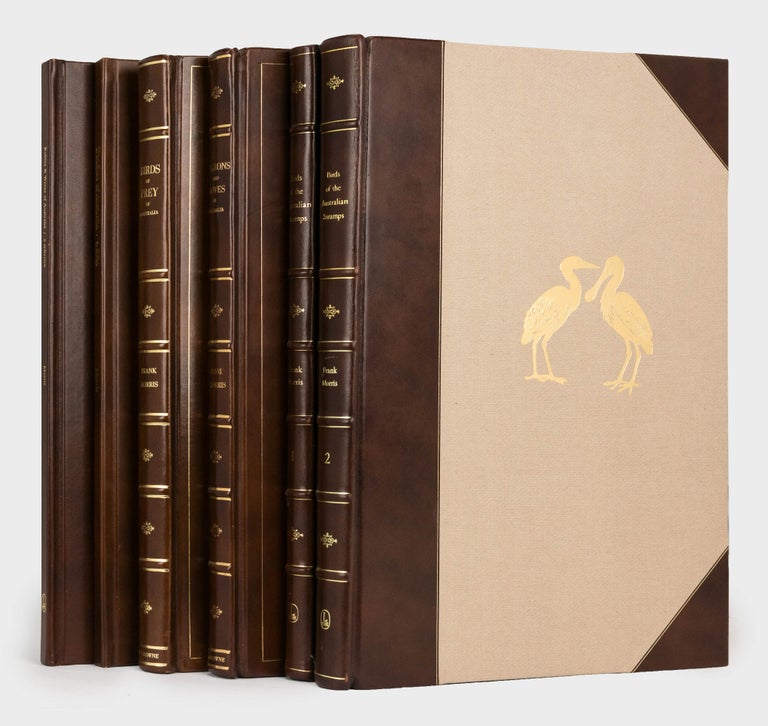 Item #87647 Six limited edition volumes on Australian birds by Frank Morris are offered as one lot. The collection comprises 'Birds of Prey of Australia' (1973); 'Pigeons and Doves of Australia' (1976); 'Finches of Australia - a Folio' (1976); 'Birds of the Australian Swamps' (two volumes, 1978 and 1981); and 'Robins and Wrens of Australia - a Selection' (1979). Frank T. MORRIS.