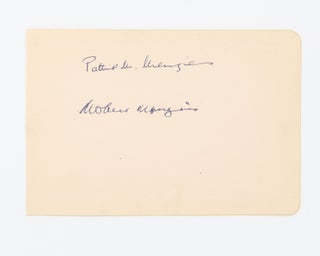 Item #89947 A detached autograph album leaf (120 × 178 mm), signed in ink by Robert Menzies and...