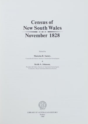 Census of New South Wales. November 1828
