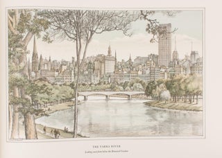 The Book of Melbourne and Canberra. A Collection of Six Lithographic Prints of Melbourne drawn in 1962-1963 by Harold Freedman compared with Reduced Facsimiles of Prints of the Same Scenes published a Century earlier by Charles Troedel and Hamel & Co... Also Three Lithographic Prints of Canberra drawn in 1965. Descriptive Text and Introduction by Robin Boyd