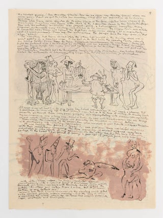 Item #94428 An unpublished bifolium of original manuscript of 'Sundry Notes and Papers; being...