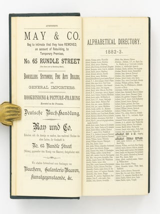 The Commercial and Trades Directory of South Australia, 1882-3. Comprising a Commercial, Trades, Banking, Professional, Hotel, and Friendly Societies Directory for Adelaide, Suburbs, and Country Townships in the Province of South Australia ... by Morris, Hayter & Barry
