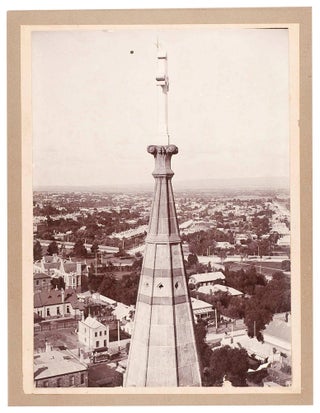 Item #96068 An unusual and striking photograph from the front western spire of St Peter's...