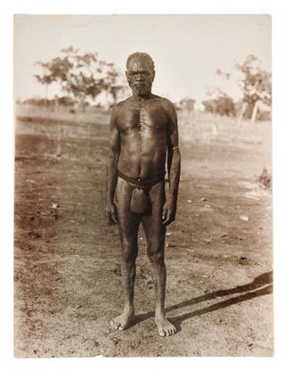 Five vintage gelatin silver photographs (each 215 x 165 mm) by Gillen or Spencer, being individual portraits of four Indigenous men and one woman in the Northern Territory, 1901-02