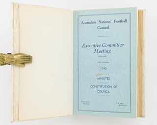 Australian National Football Council. Executive Committee Meeting, Adelaide, 23rd November, 1940. Minutes ...