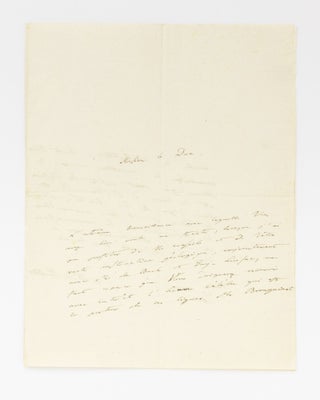 Item #96984 An autograph letter signed 'Le Bn de Humboldt', addressed to 'Monsieur le Duc'...