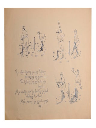 The Cricket on the Green. Drawn by R. Ed. Wethey. Written by E.W. Hornung