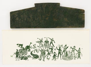 Item #97284 A superb large wooden printing block, probably of Australian origin - perhaps it was...