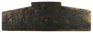 Item #97284 A superb wooden printing block (565 mm long, between 130 and 190 mm high, and 22 mm...