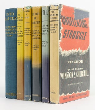 Item #97760 [War Speeches - the first six volumes]. Into Battle; The Unrelenting Struggle; The...