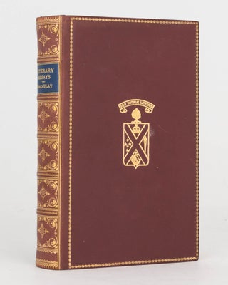 Item #98406 Literary Essays contributed to the Edinburgh Review. Lord MACAULAY