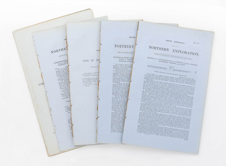 Item #98413 A comprehensive collection of Parliamentary Papers pertaining to the explorations in South Australia of Benjamin Herschel Babbage (1815-1878). Benjamin Herschel BABBAGE.