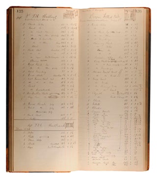 Item #98490 A cabinet maker's manuscript specifications book, written in ink on 167 pages of a...