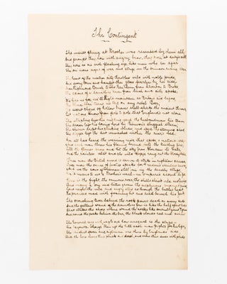 Item #99827 'The Contingent.' A manuscript patriotic poem about the Second Boer War. Boer War,...