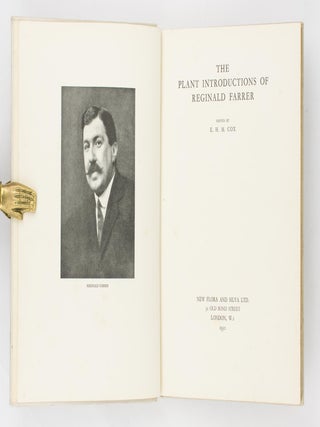 Item #99865 The Plant Introductions of Reginald Farrer. E. H M. COX