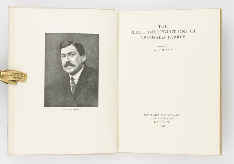 Item #99865 The Plant Introductions of Reginald Farrer. E. H. M. COX.